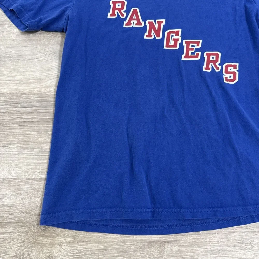 Mats Zuccarello Shirt New York Rangers NHL Boys Blue Large 14-16 Cotton